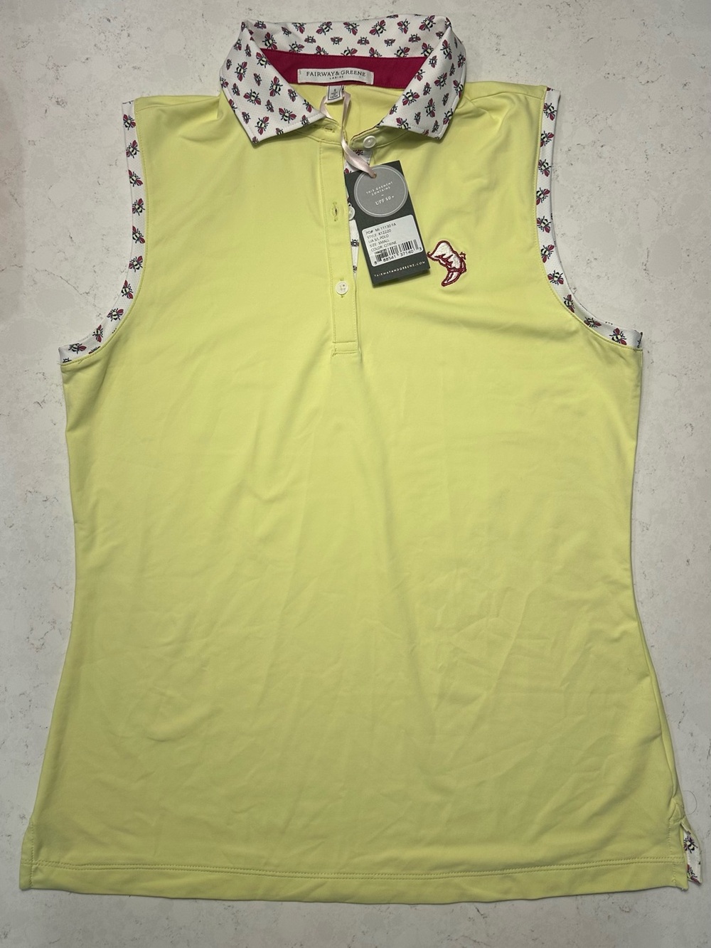Fairway & Greene Women's Citrine Sleeveless Polo Top